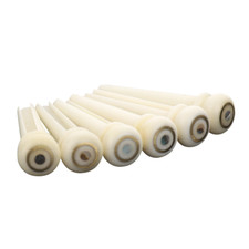 6Pcs Acoustic guitar Bridge Bone Pins With Abalone Dot&Copper Circle Skirt H02