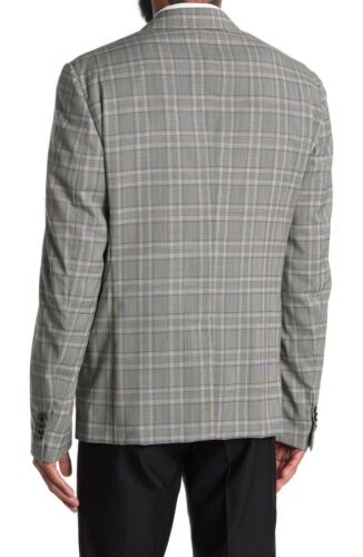 NEW $2895 Valentino Plaid Print Notch Collar 2 Button Wool Suit Jacket Sz 44 /54 - Picture 2 of 3