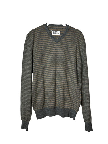 Maison Margiela x Tommy Cash Mens Black Striped Distressed Cut Out