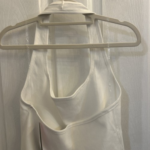 NWT Women's Ribbed Halter Top - Wild Fable, White, Size Large - 第 8/18 張圖片