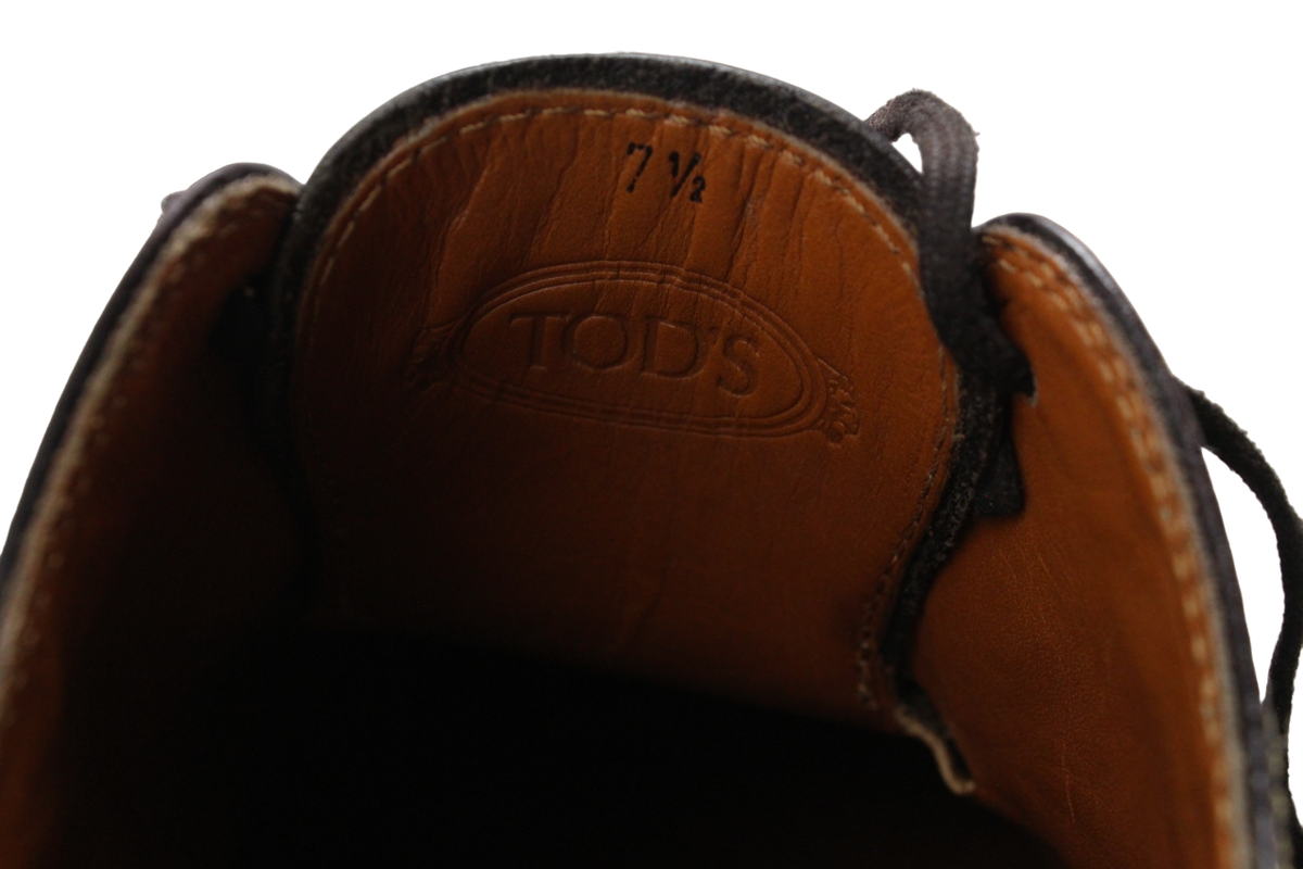 TOD'S::スニーカー:7.5[RESALE] TOD'S Casual Shoes Men's UK 7.5 Leather Square Toe Lace Up