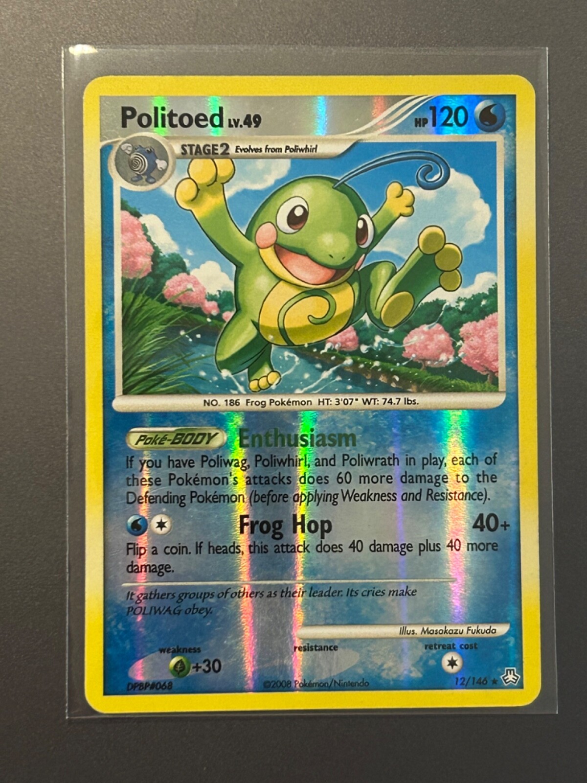 Politoed Reverse Holo - 12/146 - Pokemon Card: Excellent Condition, Never Played
