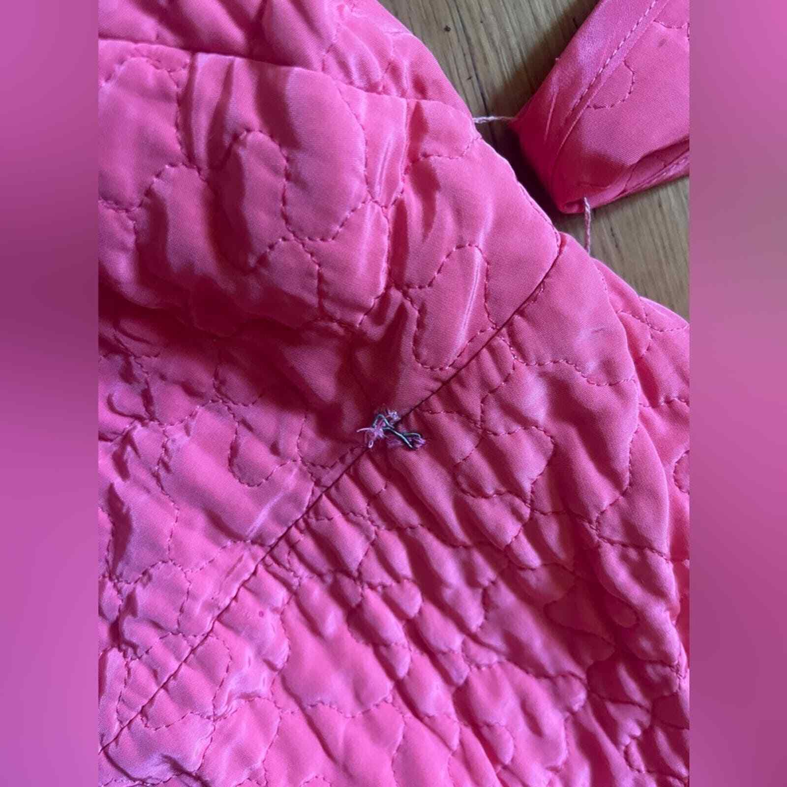 40s Vintage Salmon Pink Quilted Robe Gem