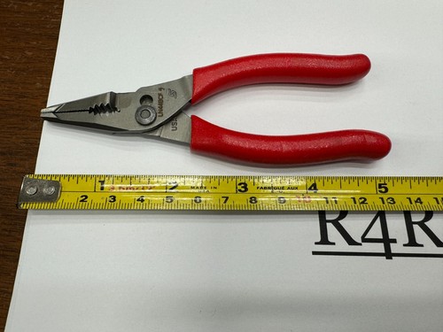 Snap-on Tools USA NEWEST STYLE RED SOFT MINI Long Nose 5" Pliers LN44BCF dinged - Picture 4 of 11