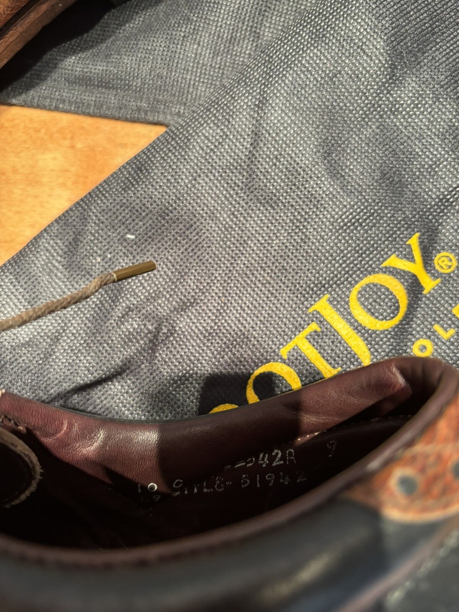 VTG Footjoy Classics 9.5 C Black/Brown Leather Wingtip  display picture 3