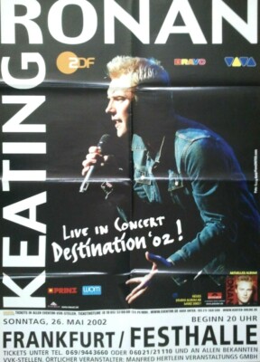 RONAN KEATING  2002  FRANKFURT + orig. Concert Poster - Konzert Plakat - A0 F/N