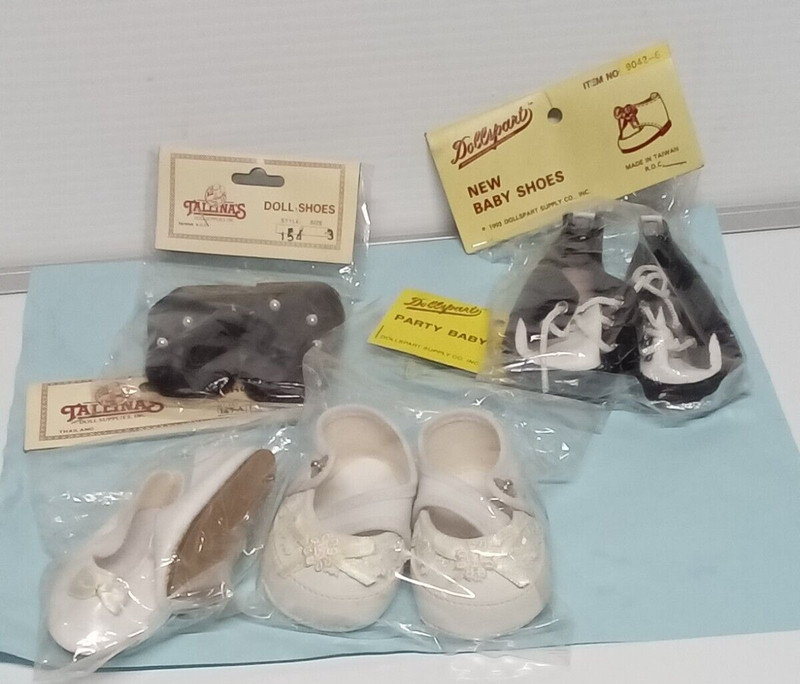 Lot of 4 New in Packaging Tallina's Doll Shoes