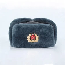 Russian Ushanka Winter Hat Gray Coldwars Replica Outdoor Adult Warm Headwear New