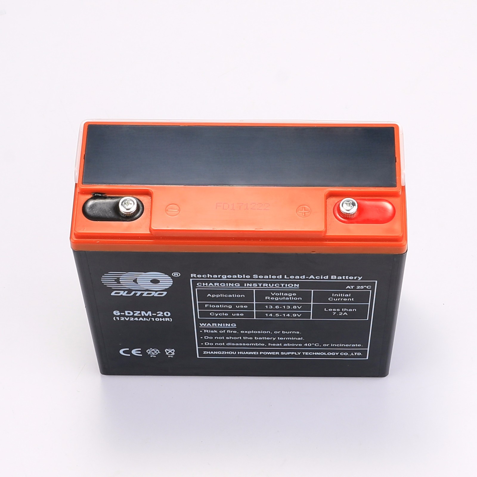 4pc 12V 24Ah 6dzm20 Battery for Electric EBIKE Scooter ATV Go kart