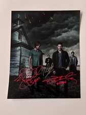 JENSEN ACKLES, JARED PADALECKI, MARK SHEPPARD In-Person signed Autogramm 20x25