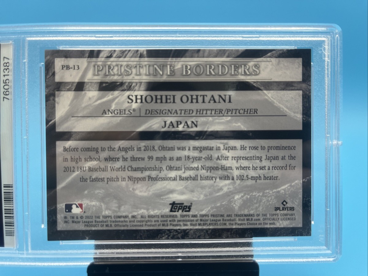 大谷翔平 Topps Pristine Borders Shohei Ohtani, Pristine Borders, 2022 Topps Pristine #PB-13, PSA