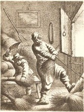 Besenbinder. Radierung um 1630