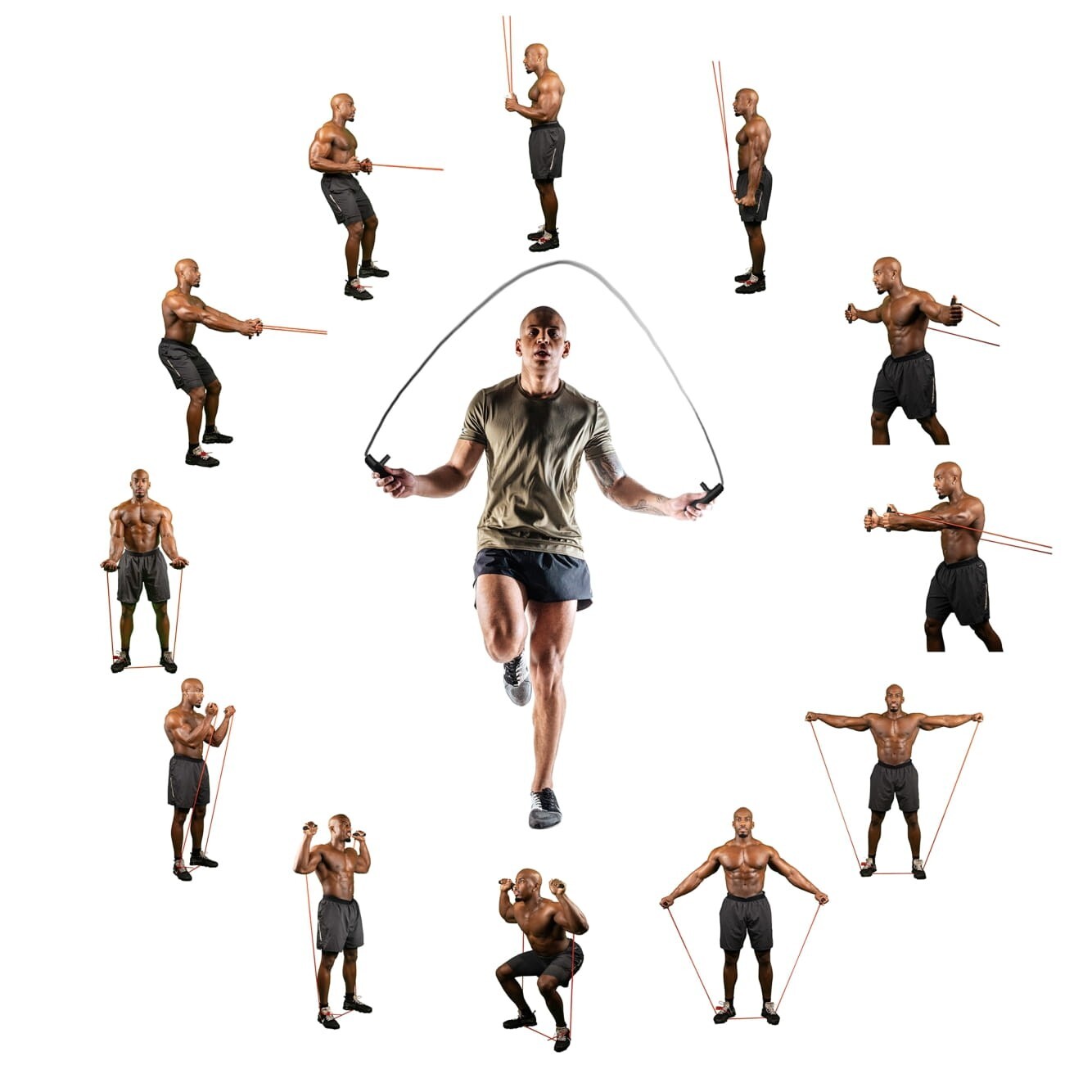 Resistance Jump Rope, Adjustable Length, Cardio & Fitness for Men and Women.