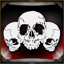 Skull Background 27 - Airbrush Stencil Template Airsick
