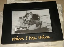 Black with Gold Lettering Where I Was When... Nostalgia 4 x 6 Frame Rare Woods