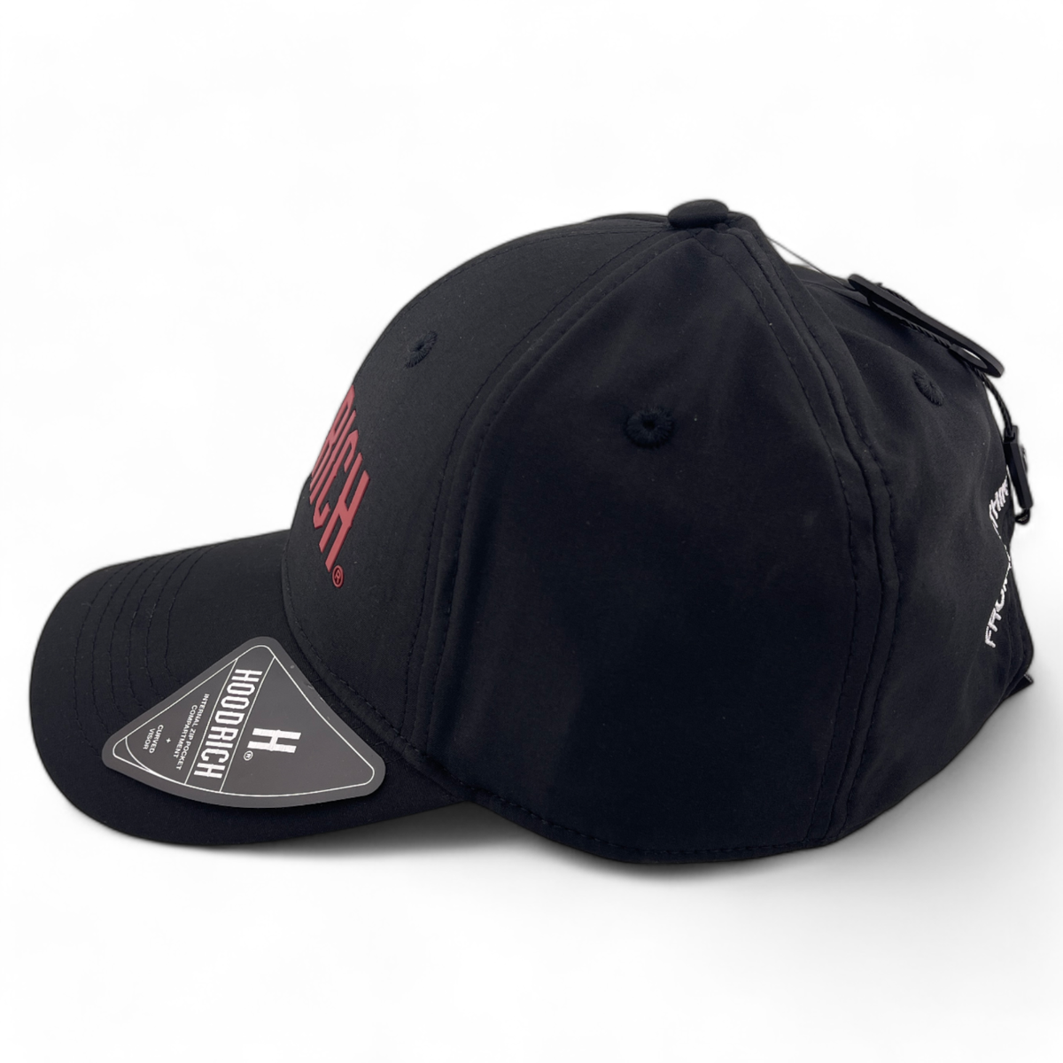 【HOODRICH】OG スクリプト スナップバック ハット キャップ Hoodrich OG Splitter Strapback Internal Zipper Pocket Black