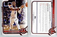 Ty Ty Washington 2022 Bowman University #22 Kentucky Wildcats Houston Rockets