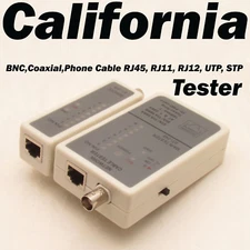 Network Cable Tester w Remote LAN BNC RJ45 Ethernet Coaxial Phone RJ45 RJ11 12  