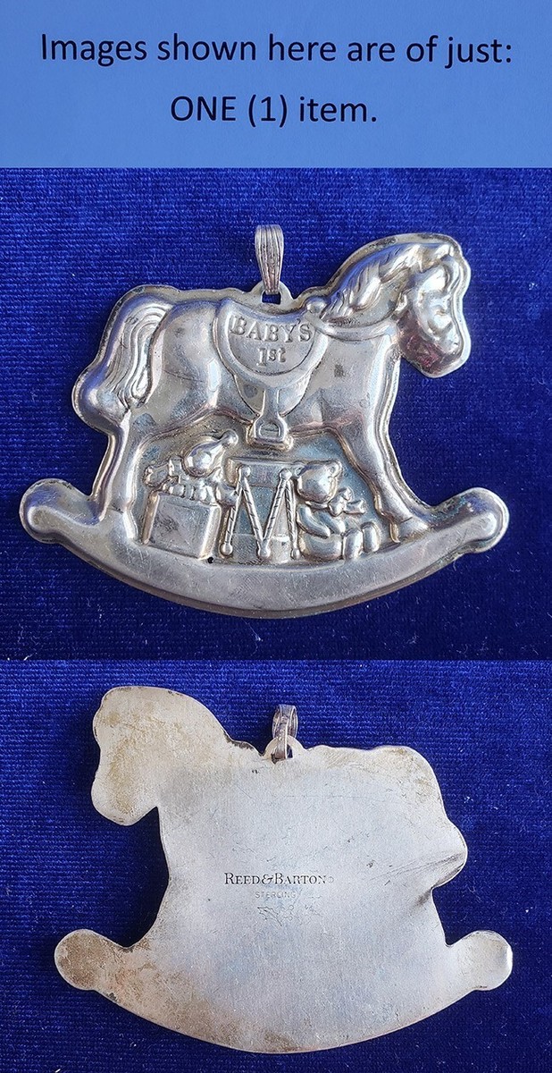 Reed Barton Sterling Silver Baby First Christmas Rocking Horse