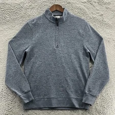 Nike Sweater Mens Small Blue 1/4 Zip Stretch Golf Dri Fit Performance Pullover