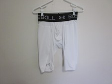 Under Armour Heatgear Baseball Padded Compression Shorts Mens Medium White