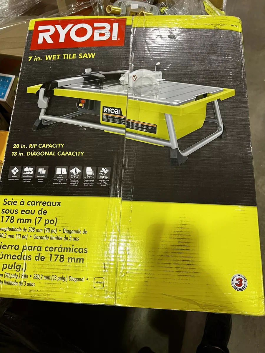 Ryobi WS722 120 V 7 in Tile Saw