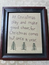 Needlepoint "At Christmas......" - Framed