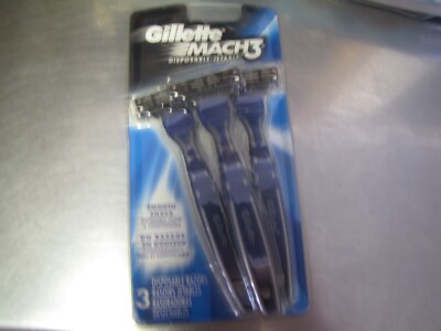 Gillette MACH3 Smooth Shave Disposable Razors 3 Pack Jetable