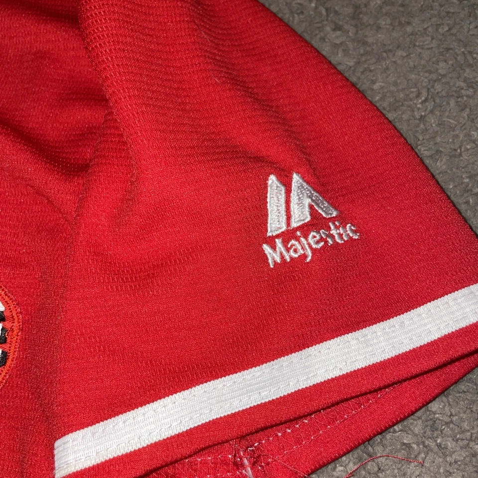 Cincinnati Reds Billy Hamilton Majestic MLB Genuino Mercancía Genial Base Niños L Foto 4 de 4