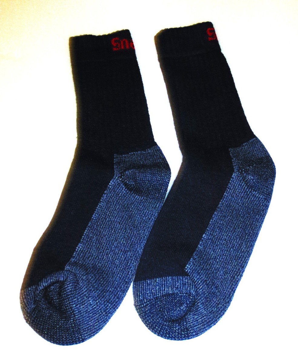 3 PAIRS Men's BLUE Snap-On Crew Socks LARGE ~ FREE SHIPPING ~ MADE