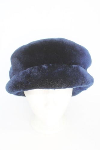 CASQUETTE CHAPEAU officiel FOURRURE CASTOR ARCTIQUE BLEU CISAILLÉE HOMME NEUVE TAILLE AL