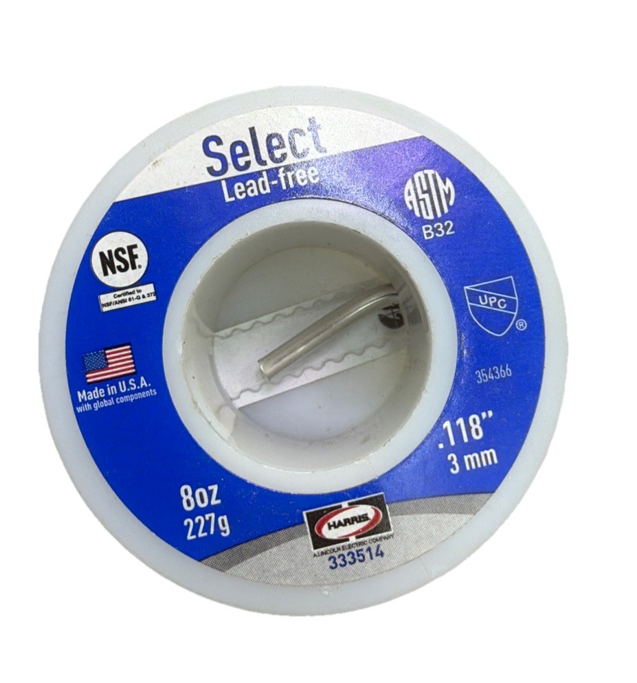 Harris select 8 oz 333514 lead-free pluming solder. {97}