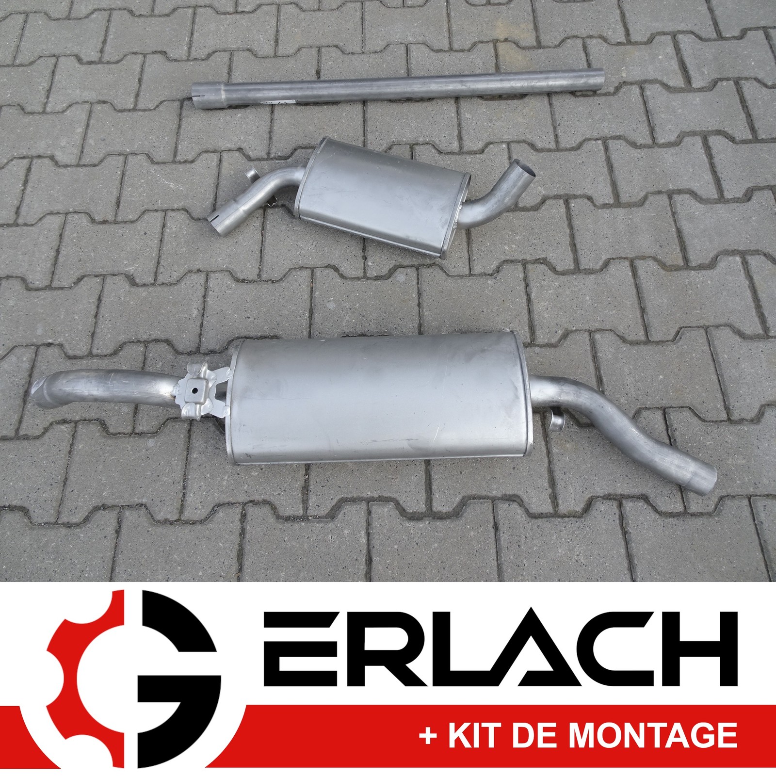 Pot d'échappement silencieux Golf II 1.8 finition premium en acier renforcé type 022