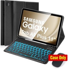 Case for Samsung Galaxy Tab A9 /A11 11 inch, Detachable Wireless Keyboard, Blac
