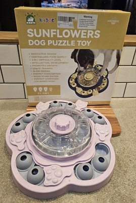 KADTC Sunflower 2 In 1 Puzzle Dog Toy Pink Perfect Companion For Bored Dogs