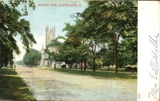 Cleveland Ohio Euclid Ave Street View 1906 Postcard