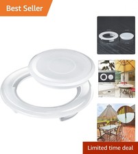 2-Inch Translucent Patio Table Umbrella Hole Ring and Cap Set - Durable Design