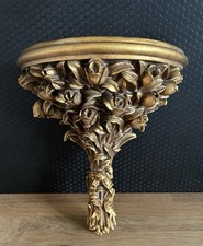 Wandkonsole Barock 34 cm Tulpen Konsole Wandregal Wandrelief Ablage Wanddeko Neu