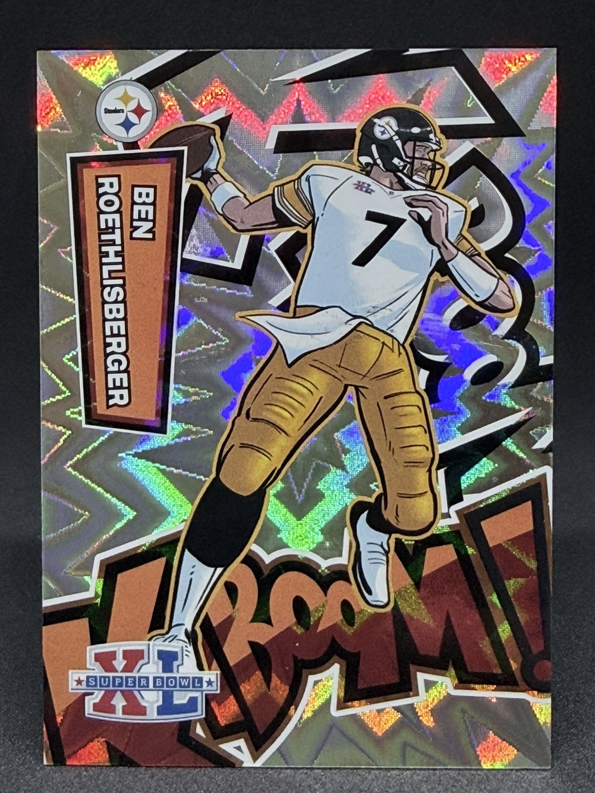 2025 Panini Absolute Kaboom! Super Bowl Vertical Ben Roethlisberger #2 Steelers