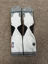 Stance Fusion 559 NBA Crew Basketball Socks Brooklyn Nets White Large 8-12