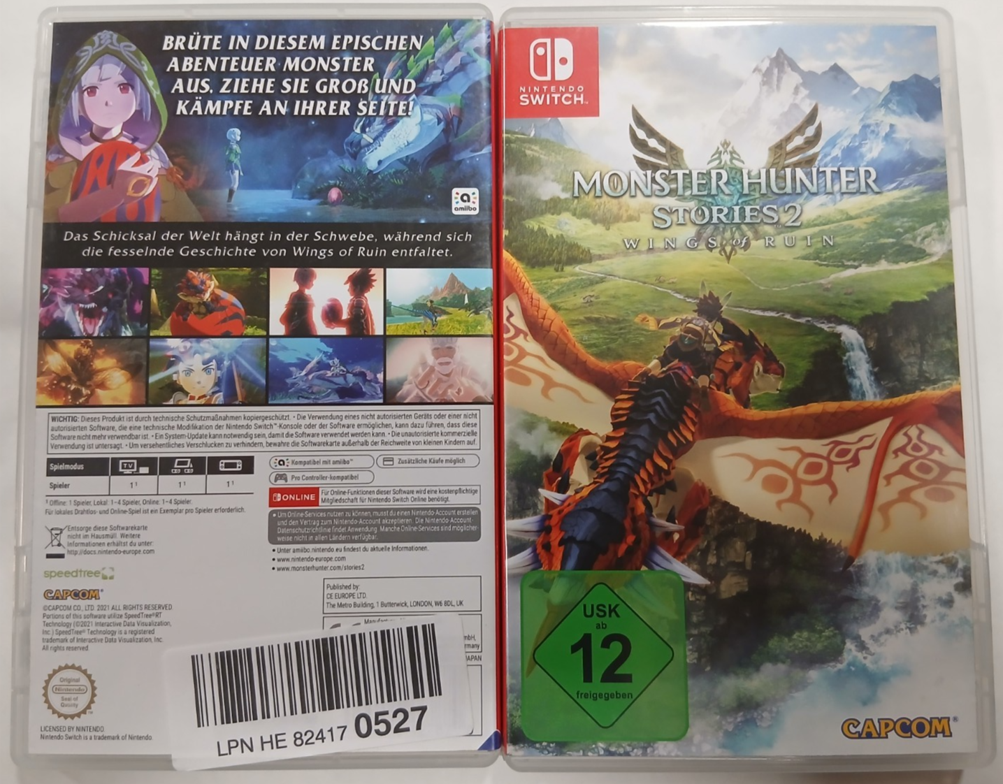 MONSTER HUNTER STORIES 2 Wings of Ruin NINTENDO SWITCH USK USED