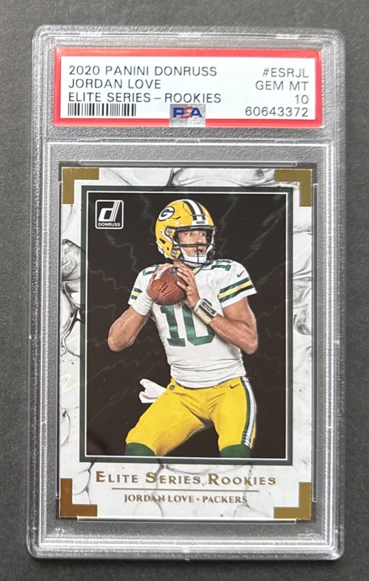 2020 Panini Donruss JORDAN LOVE Elite Series Rookies Rookie RC PSA 10 #ESRJL