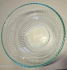 Pyrex 7403-S Clear Aqua Tint Ribbed 10 Cup Mixing Bowl USA 2.5L (D4)