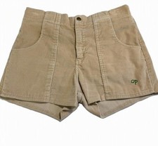OP Ocean Pacific Longriders Corduroy Shorts Sz 30 Tan Vintage 70s 80s Surf Beach