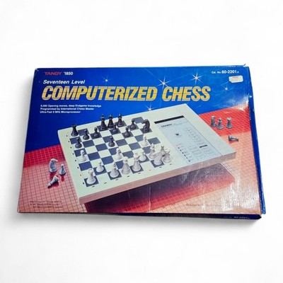 Vintage Tandy 1850 Deluxe Tischschach computergesteuertes berührungsempfindliches Schachbrett 