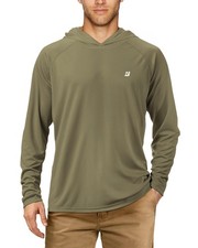 Men's UPF 50 Sun Protection Hoodie Shirt Outdoor UV Long Sleeve Fishing Shir...