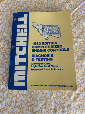 1983 Edition Computerized Engine Controls Diagnostic Testing Professional manual