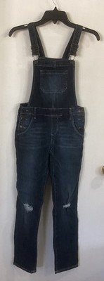 So Girls Size 10 Bib Denim Overalls  Distressed Look