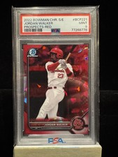 2022 Bowman Chrome Sapphire Jordan Walker BCP-20 Red Refractor 1/5 Cardinals