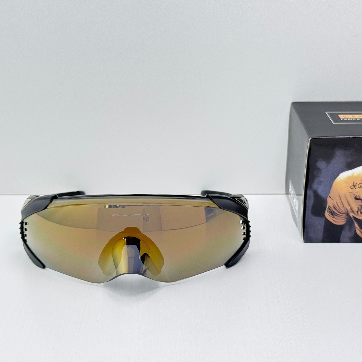 Oakley Velo Kato OO9501 Matte Black Frame Brown Yellow Lens Sports